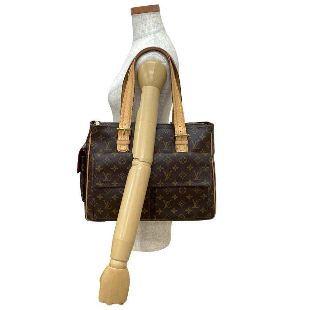 LOUIS VUITTON Authentic Brown Monogram Leather Tote Bag - Picture 2 of 10